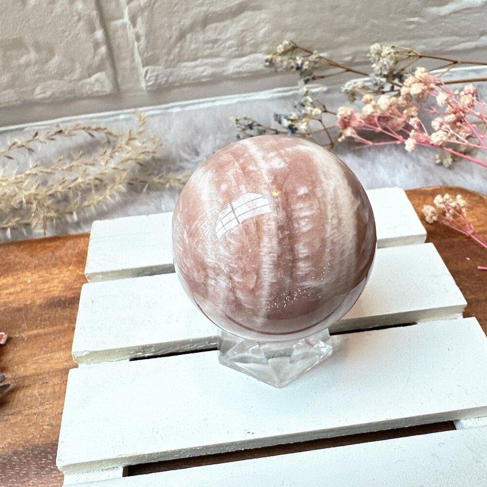 Gorgeous Small Sunstone Moonstone Sphere (SUN2) - Picture 7 of 9